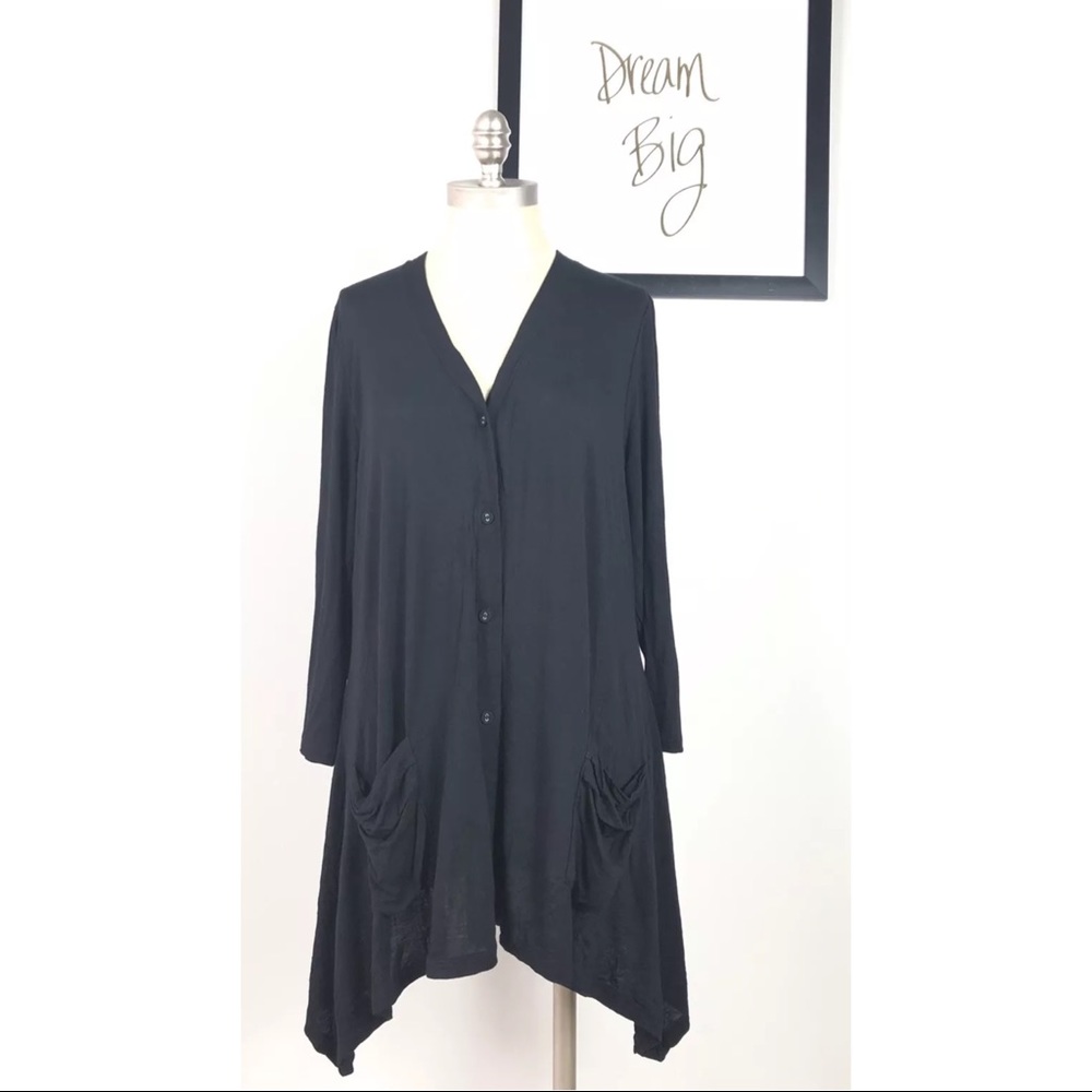 LOGO by Lori Goldstein Button Down Cardigan Large